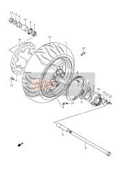 6411110G20019, Wheel, Rear (14M/CXMT4.50) (Black), Suzuki, 0